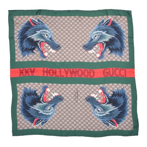 gucci wolf scarf